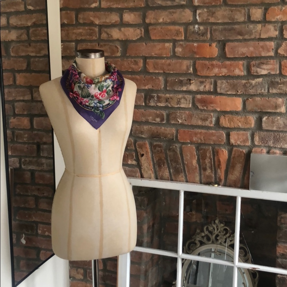 Celine vintage cotton scarf